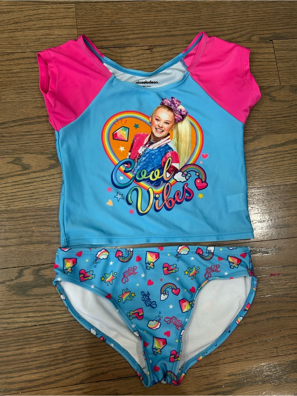 JoJo Siwa Two-Piece Swimsuit Girls M 7/8 | Cute Pool Beach Set